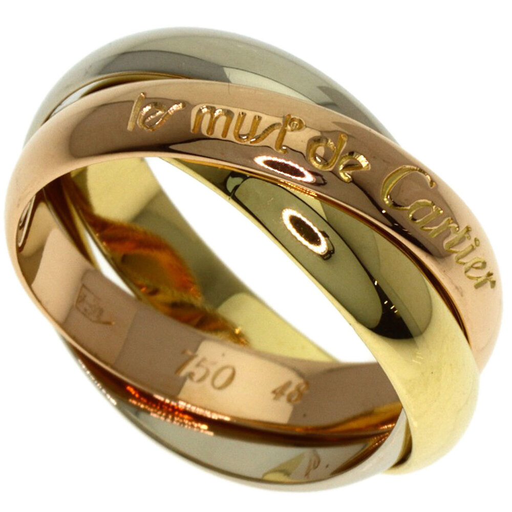 CARTIER Authentic 18k Gold Trinity Ring #48